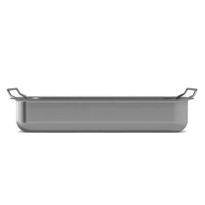 Eva Solo Bräter Professionell mit Rost, Aluminium, Edelstahl, Keramische Slip-Let-Antihaftbeschichtung, Grey, 30 x 22 cm, 202035