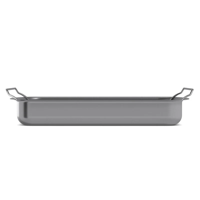 Eva Solo Bräter Professionell mit Rost, Aluminium, Edelstahl, Keramische Slip-Let-Antihaftbeschichtung, Grey, 35 x 25 cm, 202036