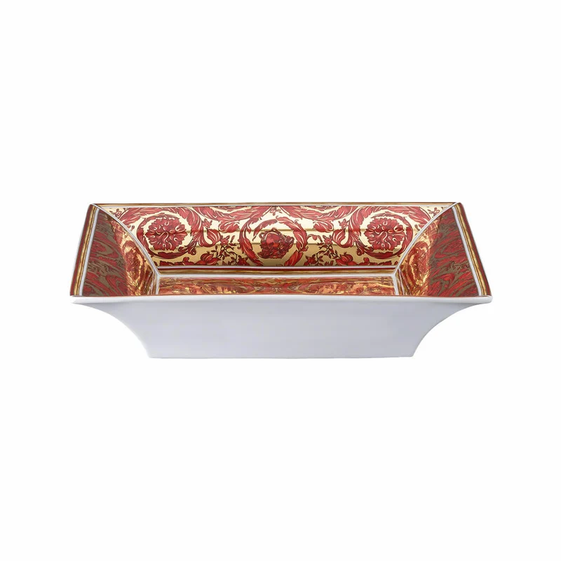 Rosenthal Versace Schale Medusa Garland Red, Porzellan, 28 cm, 14240-409958-25828