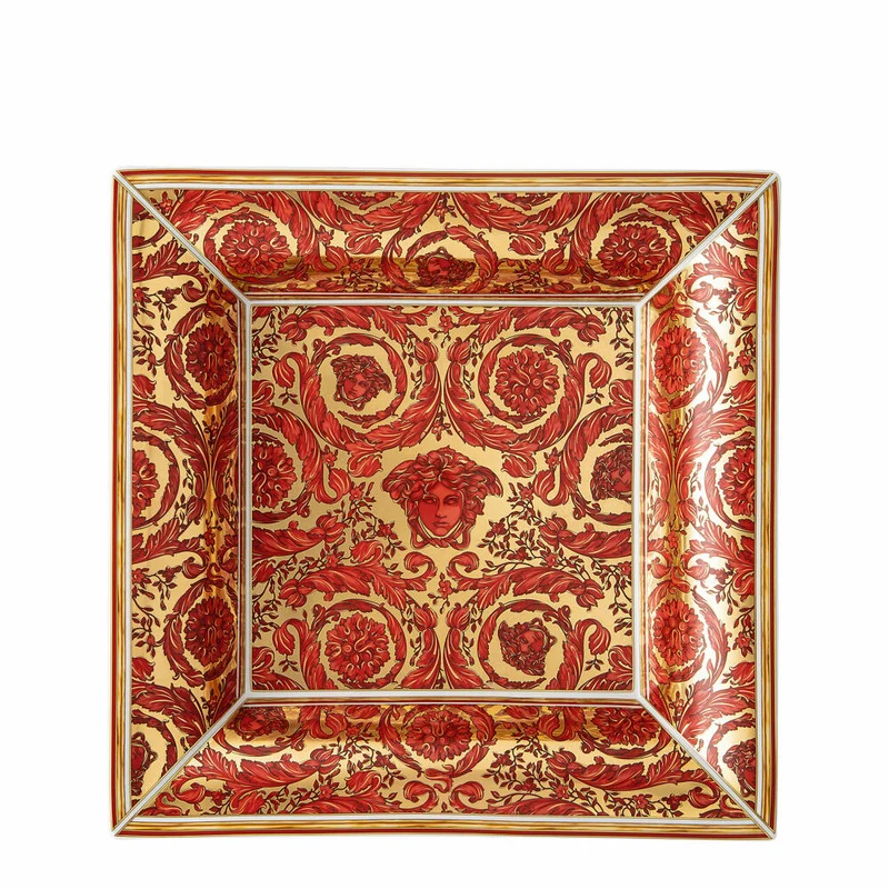 Rosenthal Versace Schale Medusa Garland Red, Porzellan, 28 cm, 14240-409958-25828