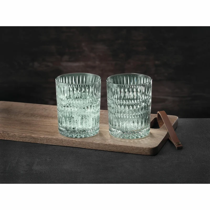 Nachtmann Ethno Tumbler, 2er Set, Whiskybecher, Whiskyglas, Kristallglas, Mint, 304 ml, 105388