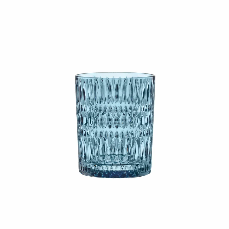 Nachtmann Ethno Tumbler, 2er Set, Whiskybecher, Whiskyglas, Kristallglas, Vintage Blue, 304 ml, 105389