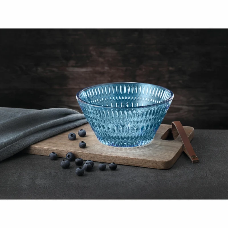 Nachtmann Ethno Schale, Schüssel, Kristallglas, Vintage Blue, Ø 16.5 cm, 105391