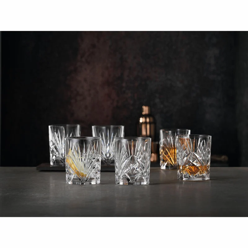Nachtmann Palais Whisky Tumbler, 6er Set, Whiskybecher, Whiskyglas, Kristallglas, 288 ml, 105401