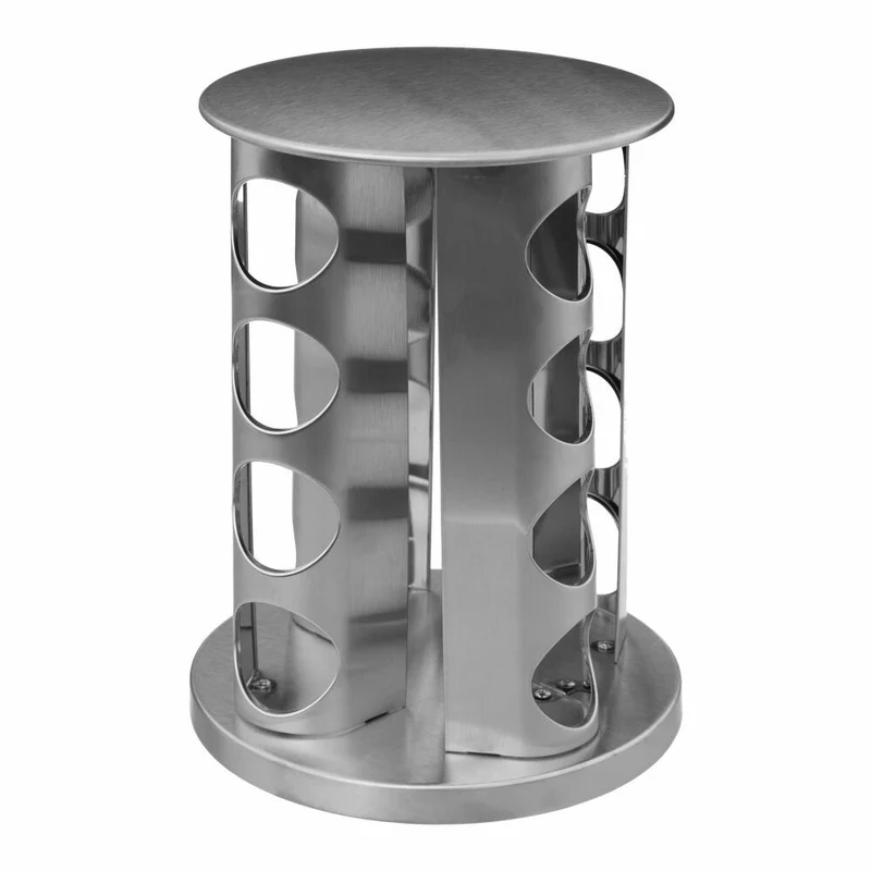 5Five Simply Smart Edelstahl-Gewürzkarussell, mit 16 Gewürzdosen aus Glas, 28.5 cm, 338724204