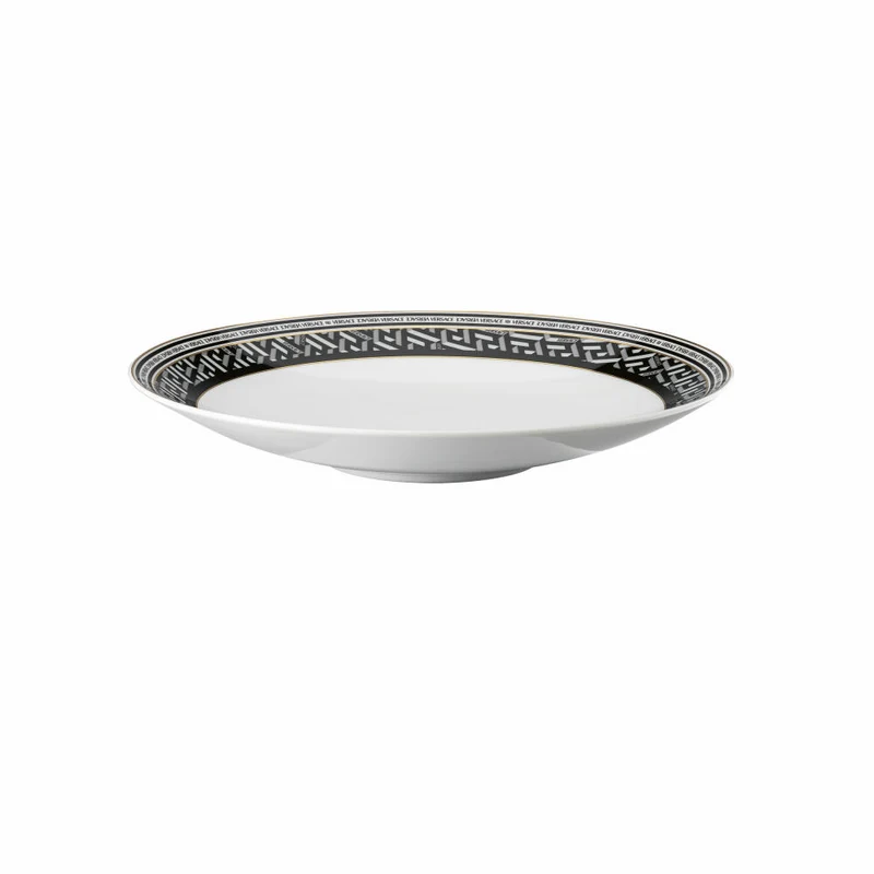 Rosenthal Versace Gourmetteller La Greca Signature Black, Porzellan, 28 cm, 19335-403765-10978