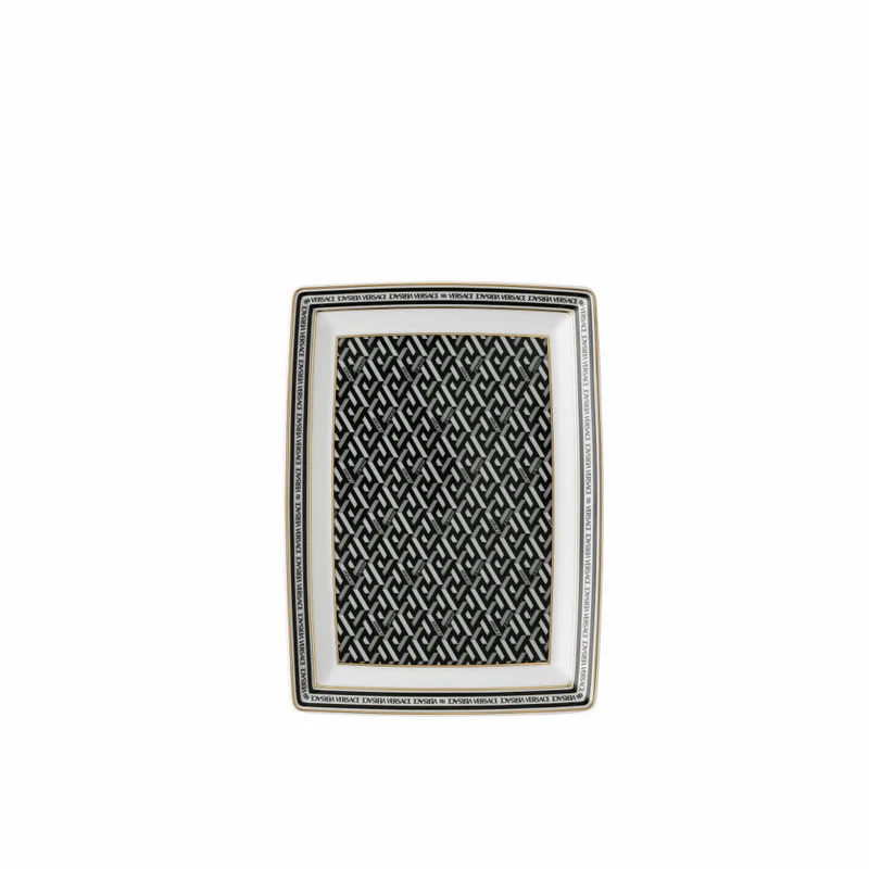 Rosenthal Versace Platte La Greca Signature Black, Porzellan, 18 x 13 cm, 14407-403765-12718