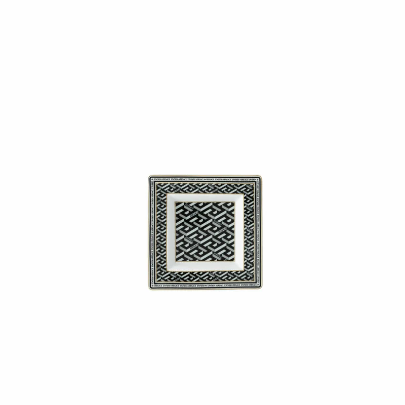 Rosenthal Versace Schale La Greca Signature Black, Porzellan, 14 x 14 cm, 14085-403765-25814
