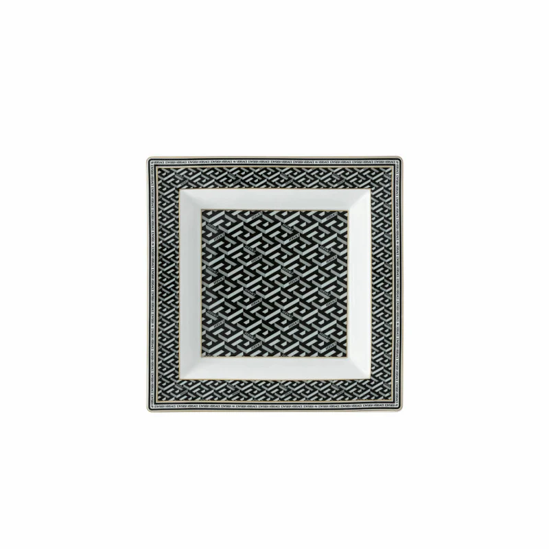 Rosenthal Versace Schale La Greca Signature Black, Porzellan, 22 cm, 14085-403765-25822