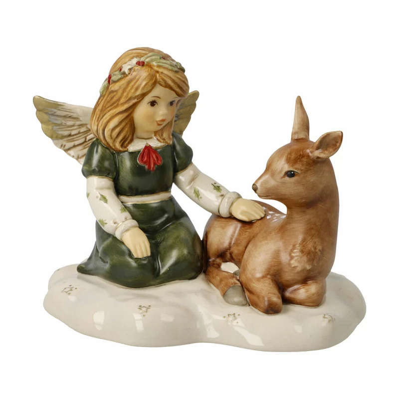 Goebel Engel Beschützt sollst Du sein, Dekofigur, Steingut, Rot-Grün, 11 cm, 66704451