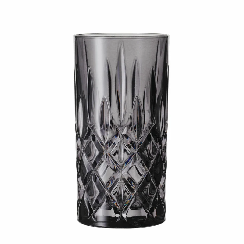 Nachtmann Noblesse Longdrinkglas Set, 2er Set, Wasserglas, Longdrink Glas, Kristallglas, Smoke, 395 ml, 105443