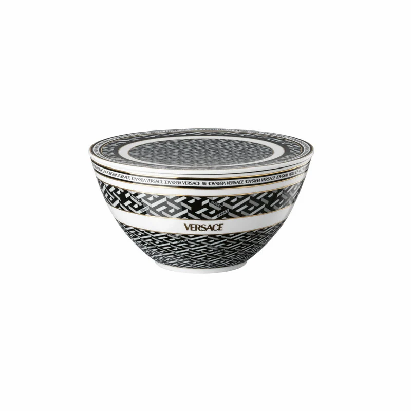 Rosenthal Versace Bowl-Set 4-tlg. La Greca Signature Black, Porzellan, 19335-403765-28718