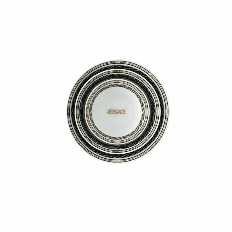 Rosenthal Versace Bowl-Set 4-tlg. La Greca Signature Black, Porzellan, 19335-403765-28718