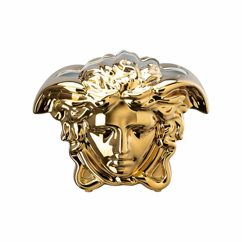 Rosenthal Versace Vase Medusa Grande Gold, Porzellan, 21 cm, 14493-426157-26021