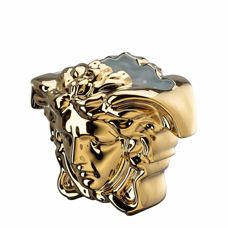 Rosenthal Versace Vase Medusa Grande Gold, Porzellan, 21 cm, 14493-426157-26021