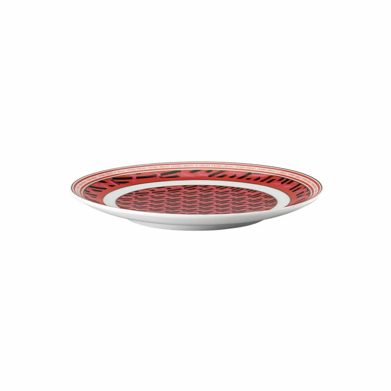 Rosenthal Versace Brotteller La Greca Signature Red, Porzellan, 17 cm, 19335-403766-10217