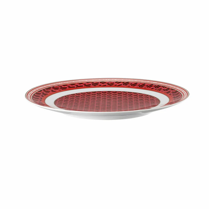 Rosenthal Versace Platzteller La Greca Signature Red, Porzellan, 33 cm, 19335-403766-10263