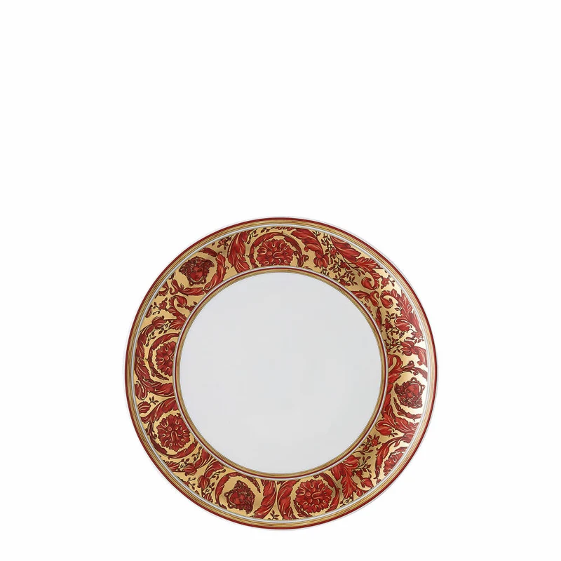 Rosenthal Versace Frühstücksteller Medusa Garland Red, Porzellan, 21 cm, 19335-409958-10221