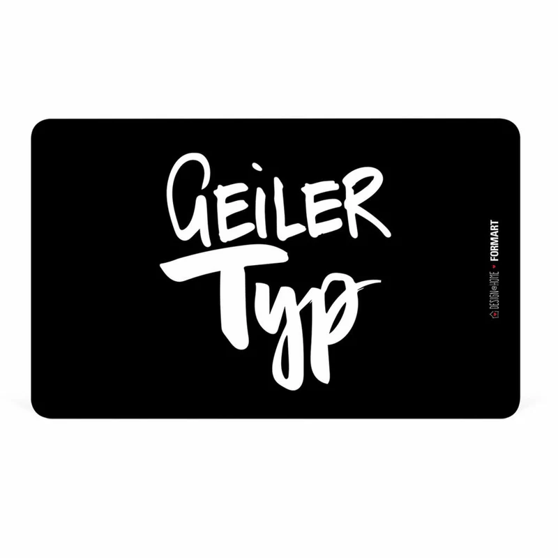 PPD Geiler Typ Tray D@H, Frühstücksbrettchen, Brettchen, Frühstück, Resopal, Schwarz / Weiß, 14.3 x 23.3 cm, 661330
