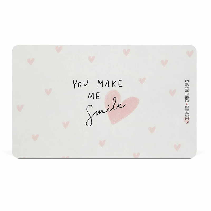 PPD Make me Smile D@H Tray, Frühstücksbrettchen, Brettchen, Frühstück, Resopal, Rosa, 14.3 x 23.3 cm, 661342