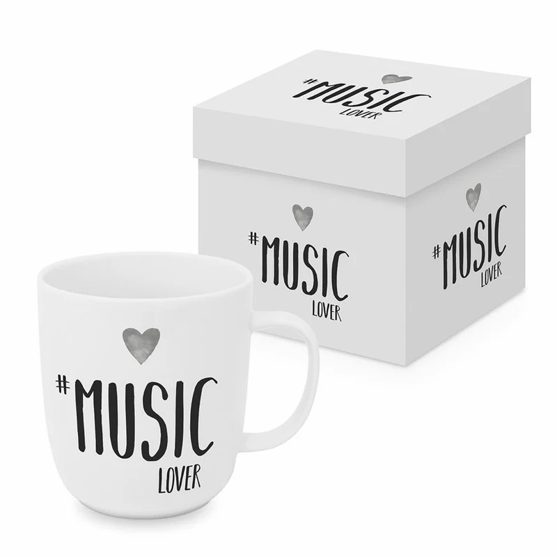 PPD Music Lover Matte Mug, in Geschenkbox, Henkelbecher, Kaffeebecher, Becher, Tasse, New Bone China, 400 ml, 161402310