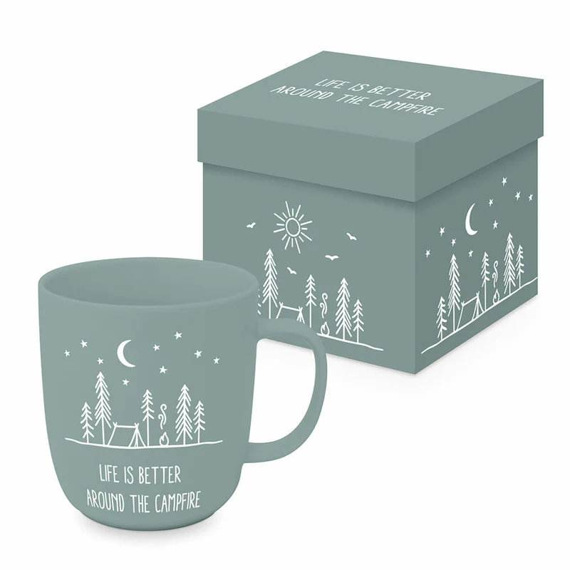PPD Pure Campfire Matte Mug, in Geschenkbox, Henkelbecher, Kaffeebecher, Becher, Tasse, New Bone China, 400 ml, 161402320