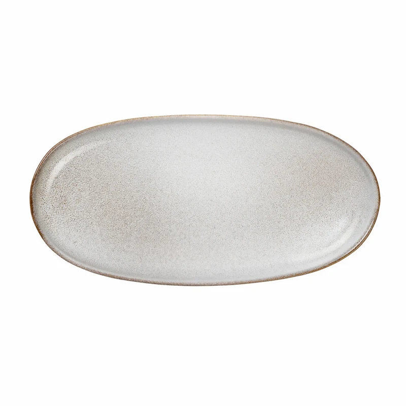 ASA Selection Aperitifteller oval Sand, Steinzeug, Nude, 20 x 10 cm, 27121107