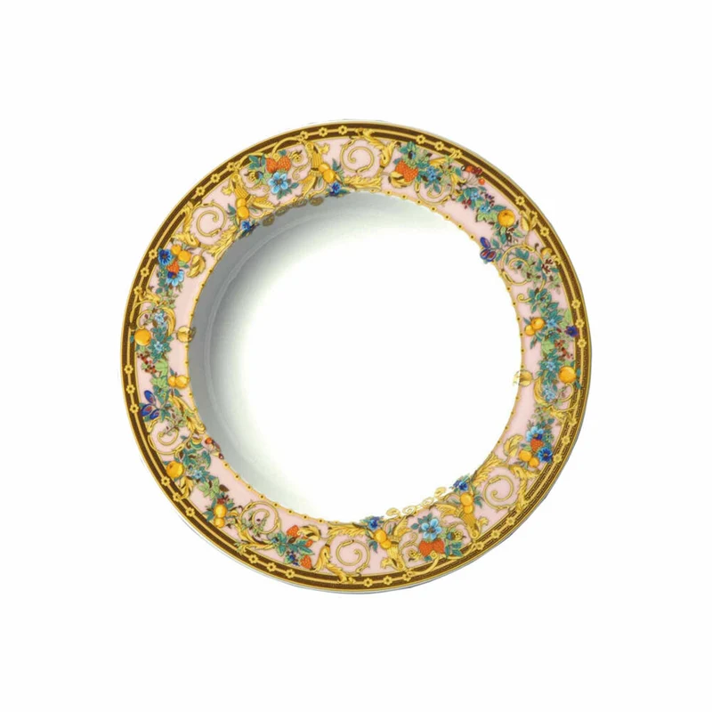 Rosenthal Versace Suppenteller Le jardin de Versace, Porzellan, 22 cm, 19300-409609-10322