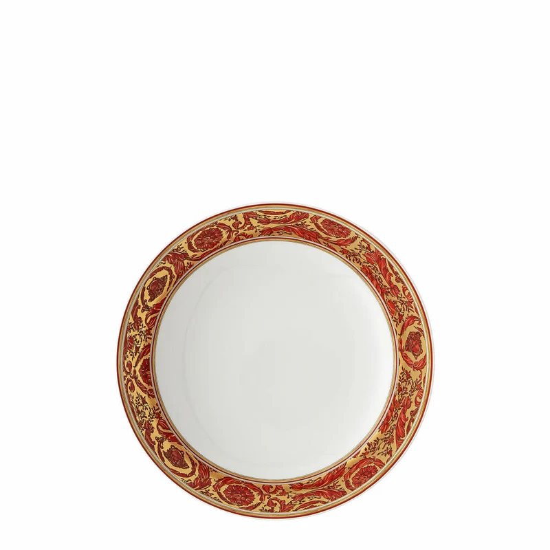 Rosenthal Versace Suppenteller Medusa Garland Red, Porzellan, 22 cm, 19335-409958-10322