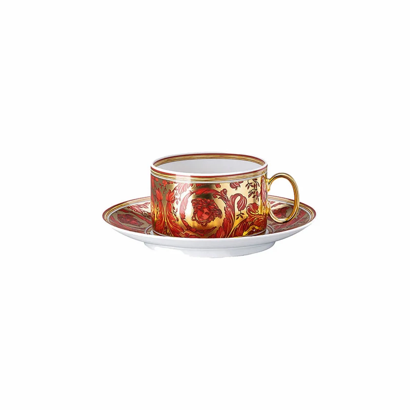 Rosenthal Versace Teetasse 2-tlg. Medusa Garland Red, Porzellan, 200 ml, 19335-409958-14640