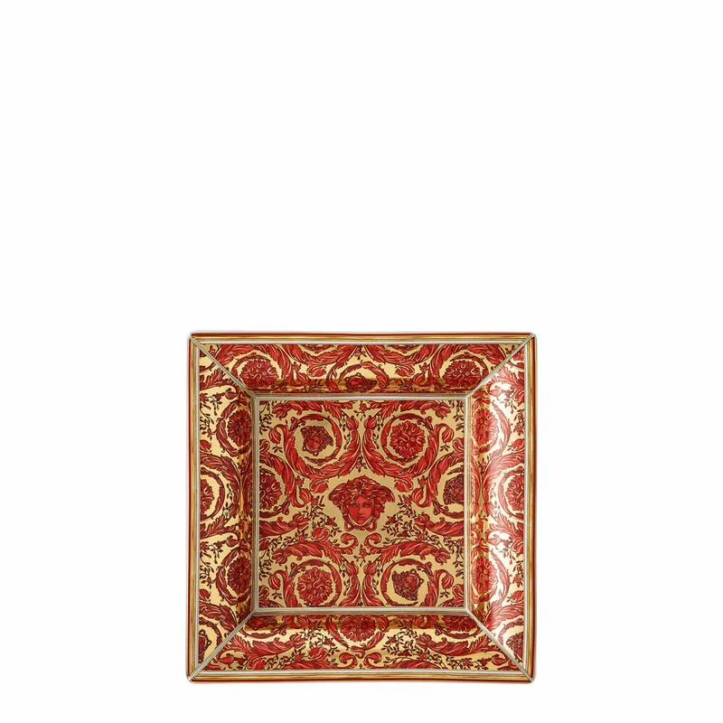 Rosenthal Versace Schale Medusa Garland Red, Porzellan, 18 cm, 14240-409958-25818
