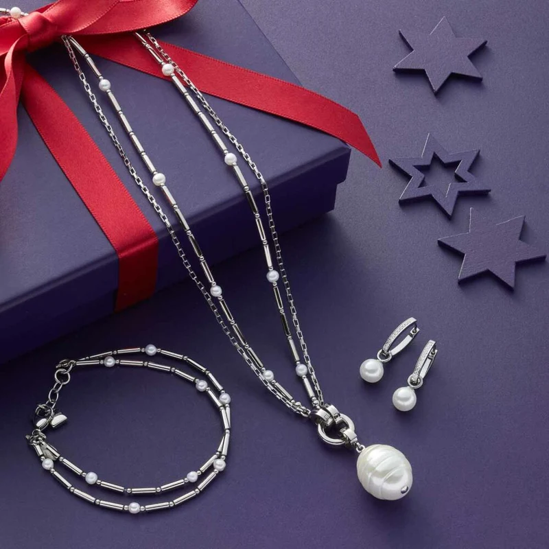 Leonardo Jewels Armband Mirella, Armschmuck, Schmuck, Edelstahl, Süßwasserzuchtperlen, Silber, 023337