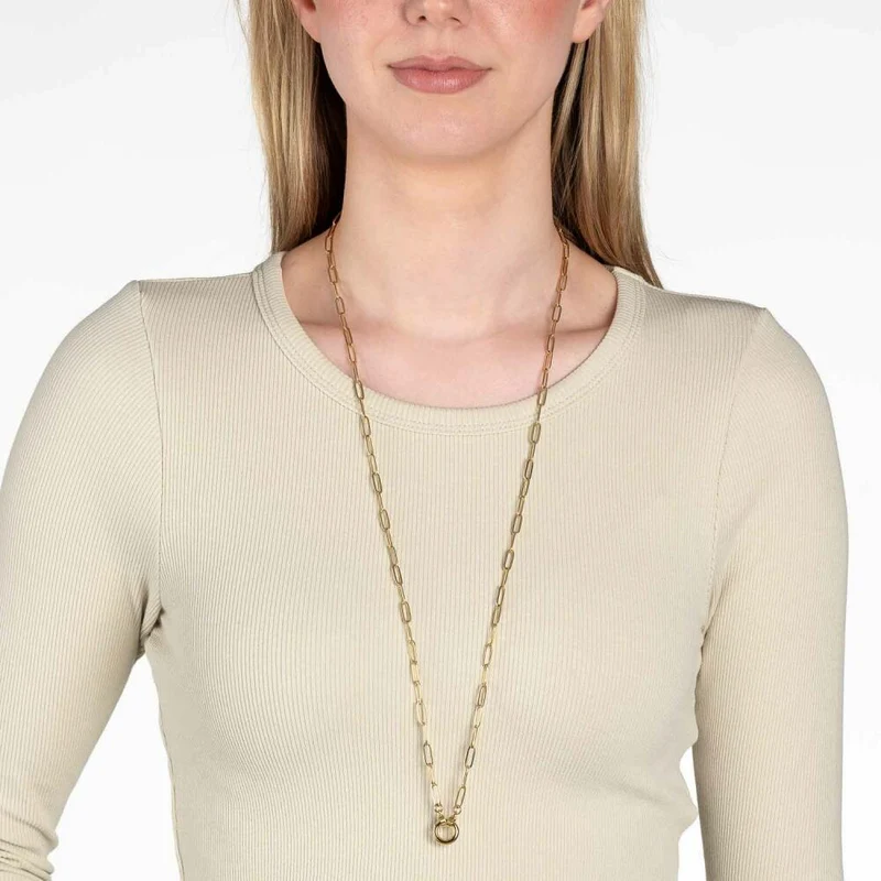 Leonardo Jewels Halskette 80 Gold Moda Clip & Mix, Kette, Schmuck, Edelstahlkette, Edelstahl IP Gold, 023345