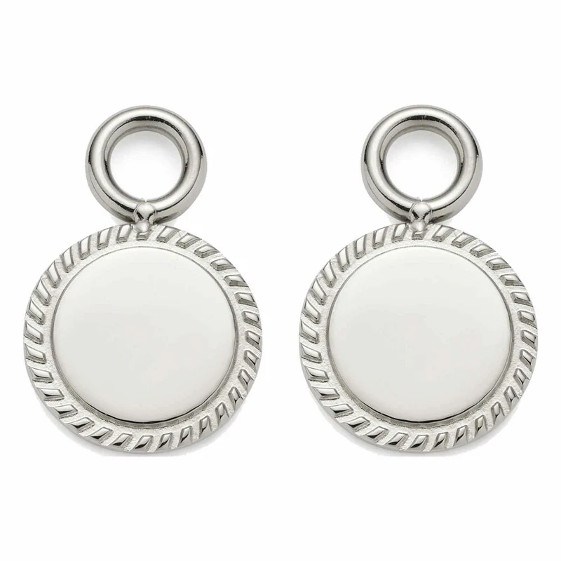 Leonardo Jewels Anhänger Luisa Beautys, 2er Set, Anhänger für Kreolen, Schmuck, Edelstahl, Silber, 023248