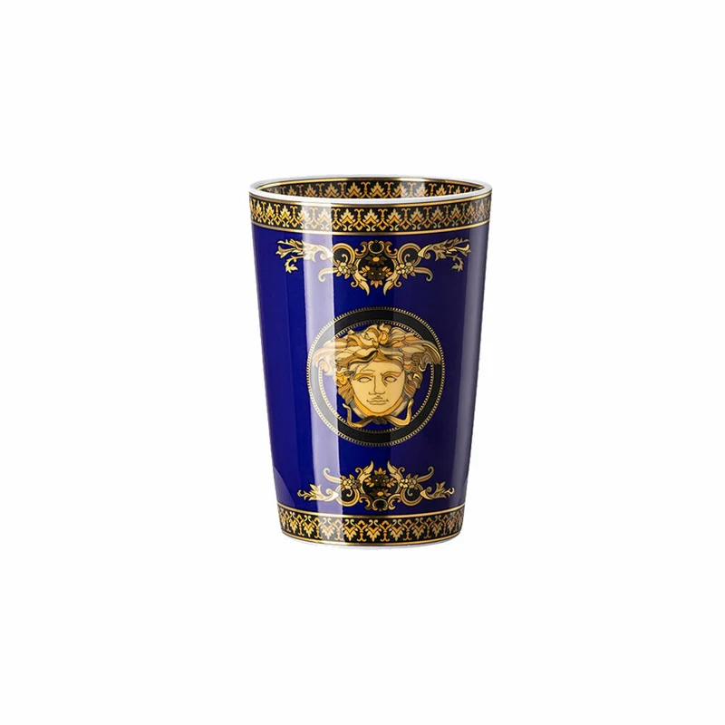 Rosenthal Versace Tischlicht 2-tlg. mit Duftwachs Medusa blau, Materialmix, 14 cm, 14402-409620-24868