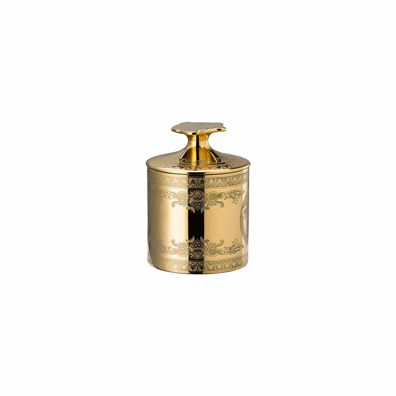 Rosenthal Versace Tischlicht 2-tlg. mit Duftwachs Golden Medusa, Materialmix, 12 cm, 14498-403721-24868