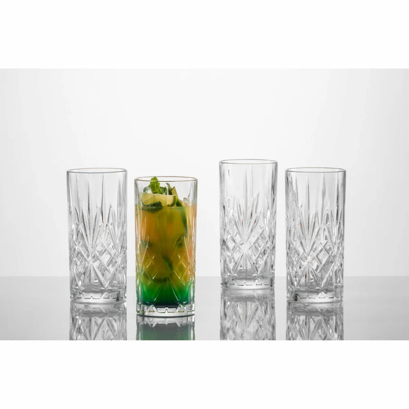 Schott Zwiesel Longdrinkglas 4er Set Show, Cocktailglas, Kristallglas, 368 ml, 121878