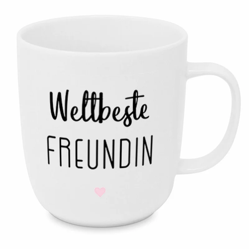 PPD Weltbeste Freundin Mug 2.0 D@H, Henkelbecher, Kaffeetasse, Becher, Tasse, New Bone China, Weiß, 400 ml, 561102077