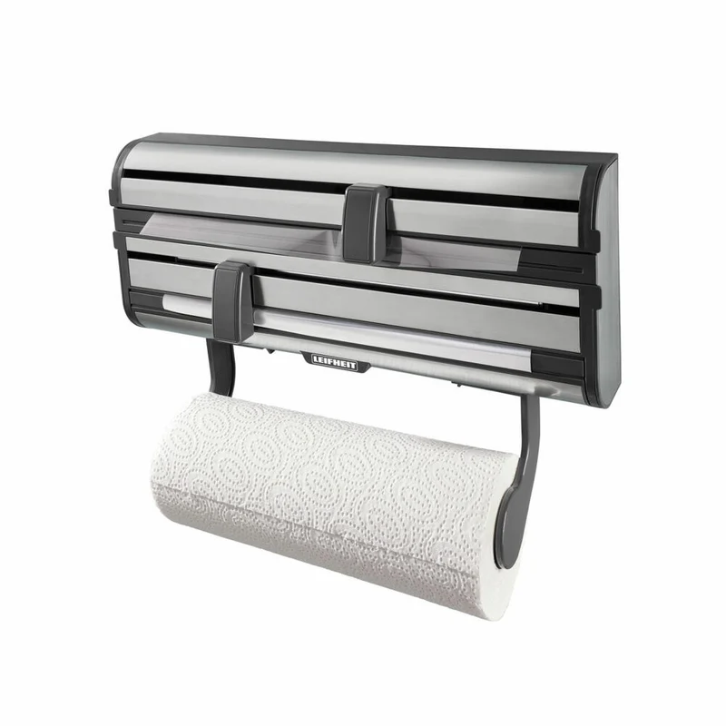 Leifheit Wandrollenhalter Parat Royal II, Küchenrollenhalter, Rollenhalter, für Alufolie und Frischhaltefolie, 25793