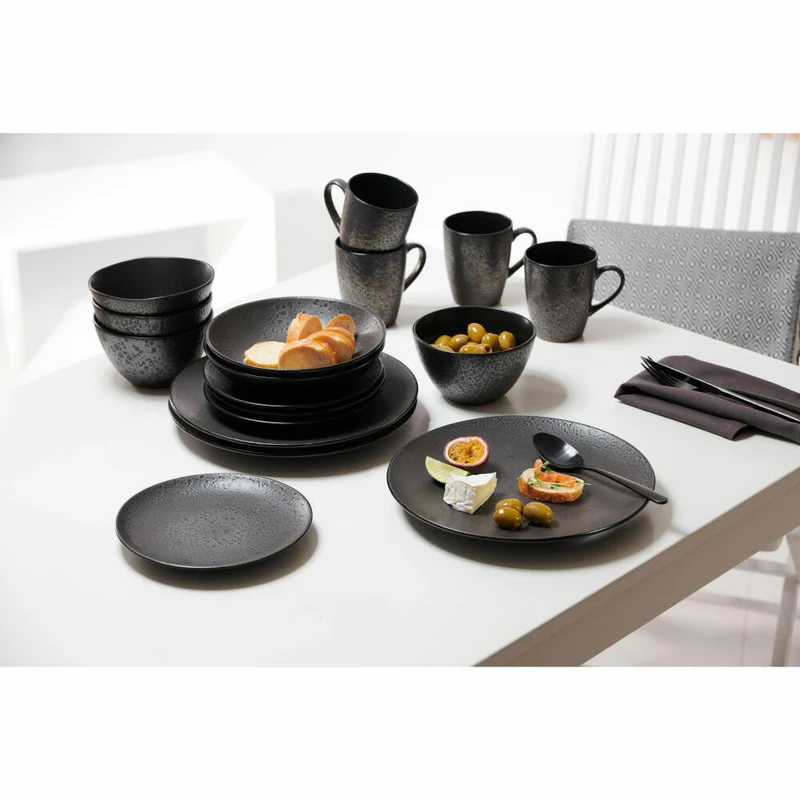 Ritzenhoff & Breker Becher Kitwe, Kaffeebecher, Teetasse, Kaffee Tasse, Steinzeug, Schwarz, 370 ml, 271409