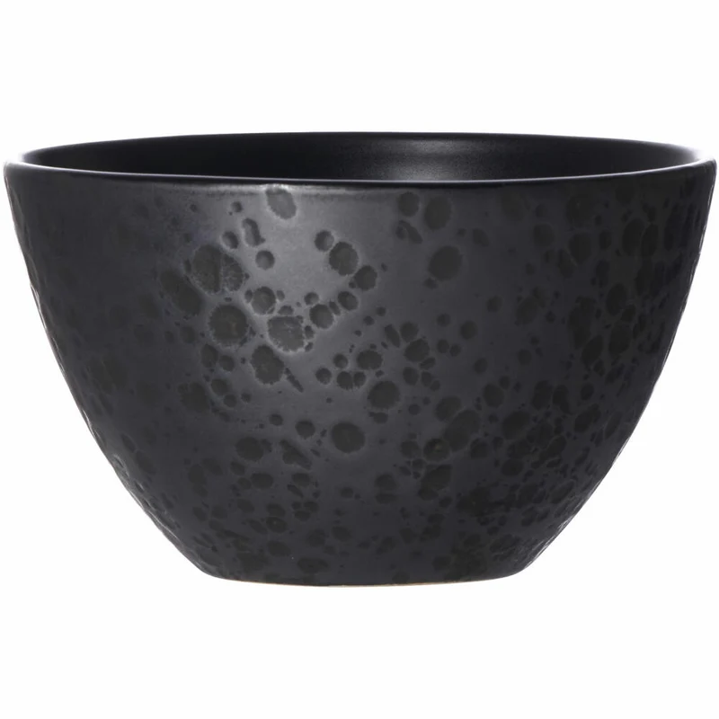 Ritzenhoff & Breker Müslischale Kitwe, Müsli Schale, Schüssel, Desserschale, Steinzeug, Schwarz, Ø 14 cm, 271416