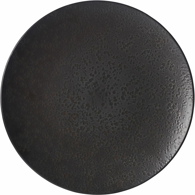 Ritzenhoff & Breker Teller Kitwe, Speiseteller, Essteller, Steinzeug, Schwarz, Ø 28 cm, 271447