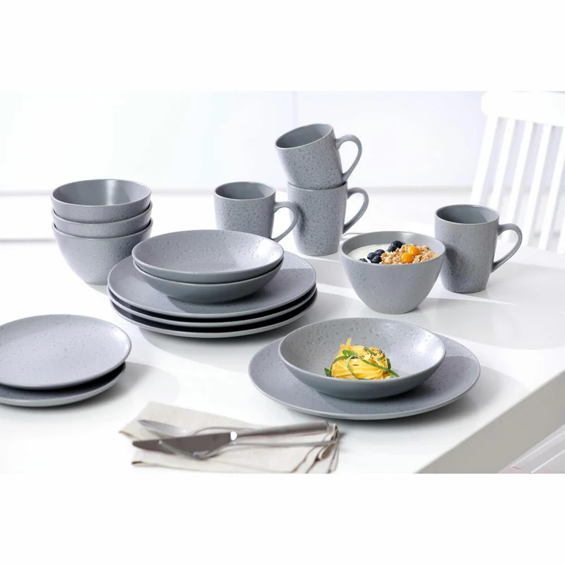 Ritzenhoff & Breker Becher Kitwe, Kaffeebecher, Teetasse, Kaffee Tasse, Steinzeug, Grau, 370 ml, 271669