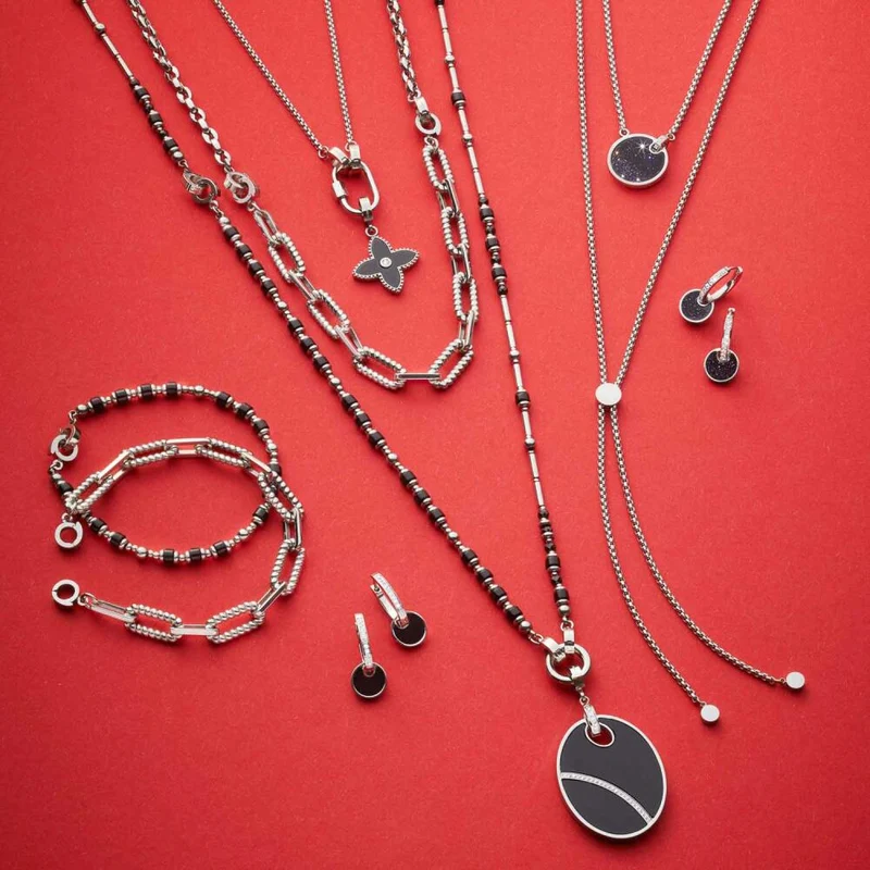Leonardo Jewels Halskette 50 Romea Clip & Mix, Kette, Schmuck, Edelstahlkette, Edelstahl, Silber, 023272