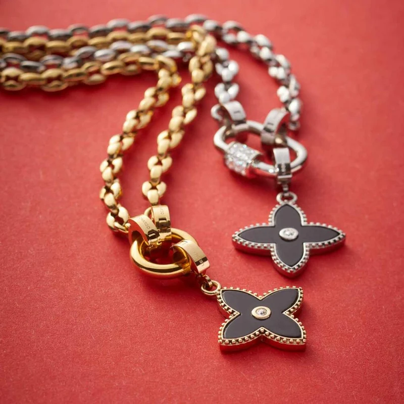 Leonardo Jewels Halskette 50 Gold Romea Clip & Mix, Kette, Schmuck, Edelstahlkette, Edelstahl IP Gold, 023273