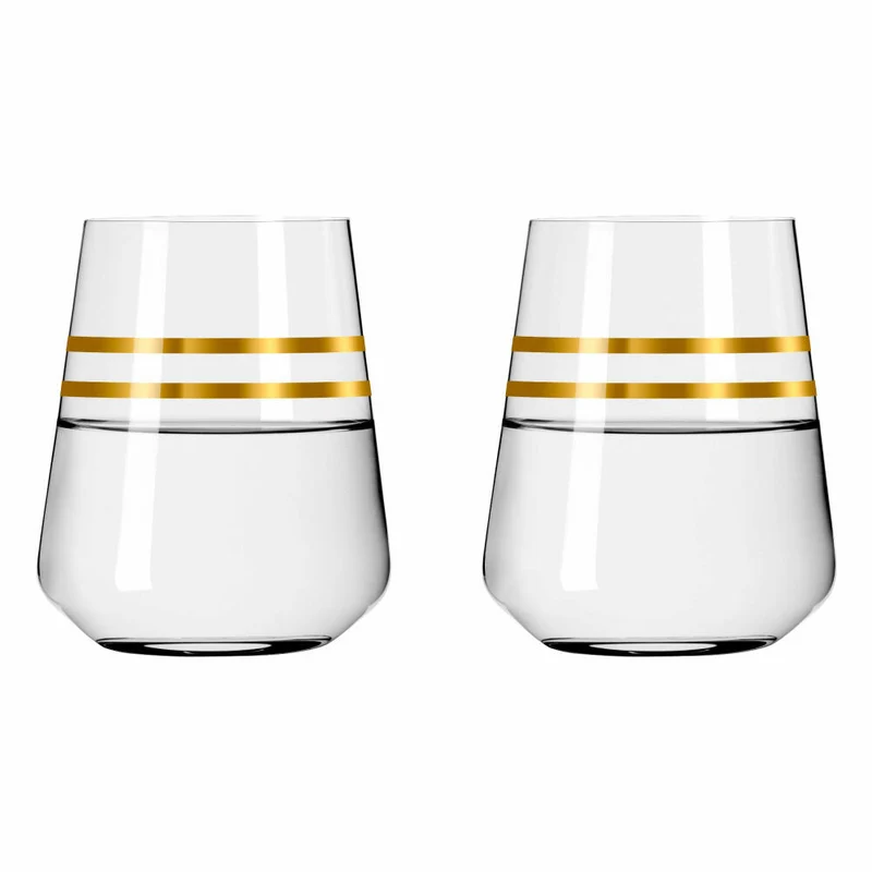 Ritzenhoff Wasserglas 2er-Set Celebration Deluxe 001, Sonja Eikler, Kristallglas, 510 ml, 6141003