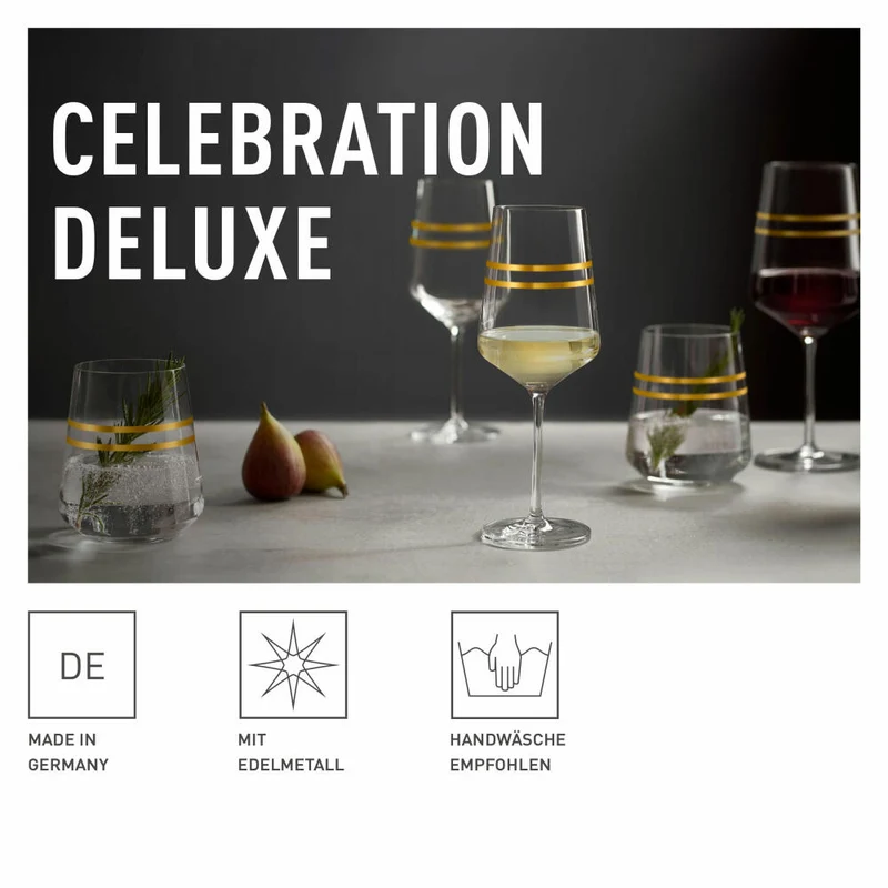 Ritzenhoff Wasserglas 2er-Set Celebration Deluxe 001, Sonja Eikler, Kristallglas, 510 ml, 6141003