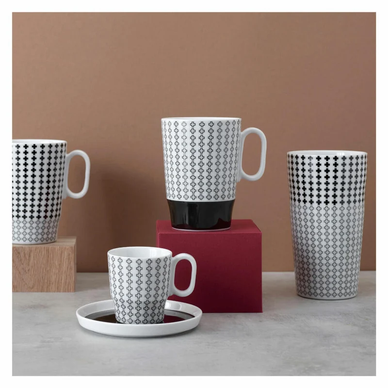 Ritzenhoff Espresso-Tasse mit Untertasse Genussklasse 003, Christine Kordes, Porzellan, 97 ml, 3721003