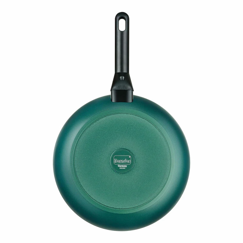 Berndes Eco Recycle+ Schmorpfanne, mit Glasdeckel, Pfanne, Aluminium recycelt, Grün, Ø 28 cm, 0011695411