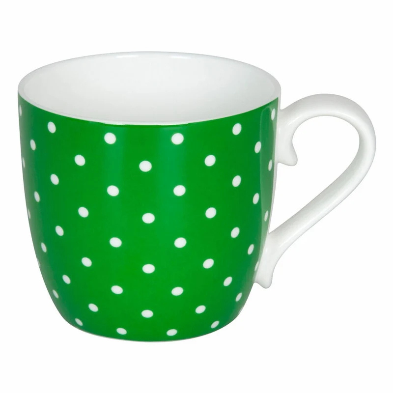 Könitz Little Dots Apple Becher, Tasse, Kaffeetasse, Bone China, Grün, 400 ml, 11 2 057 2344
